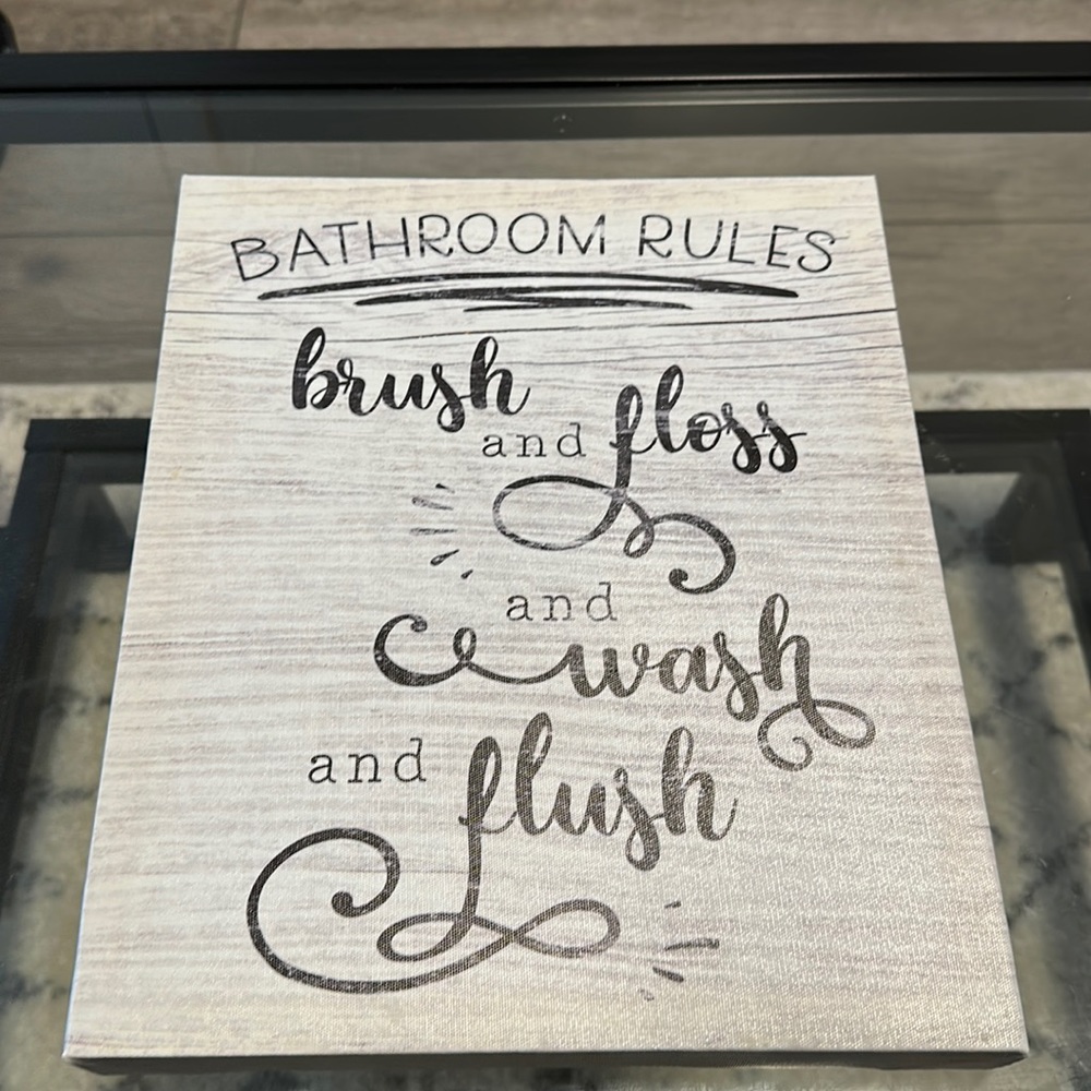 Bathroom canvas wall art